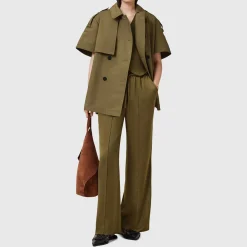 Sale Flow Double-Breasted Jacket Women Coats & Jackets