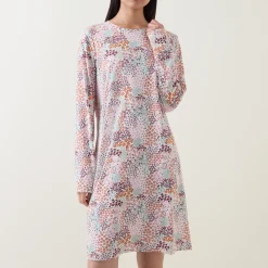 Outlet Flower Bed Night Dress Women Sleepwear
