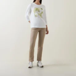 Discount Flower Graphic Long-Sleeved T-Shirt Women Tops