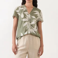 Best Forest Printed Blouse Women Tops