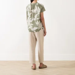 Best Forest Printed Blouse Women Tops