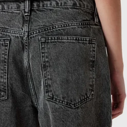Fox Asymmetric Hem Wide Leg Denim Jeans Women Denim