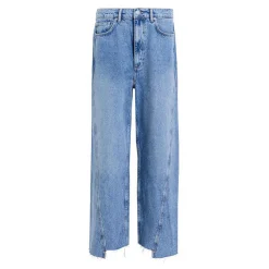 Hot Fox Mid-Rise Wide-Leg Jeans Women Denim