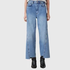 Hot Fox Mid-Rise Wide-Leg Jeans Women Denim