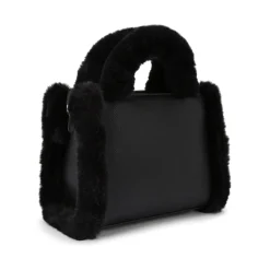 Best Frame Micro Faux Fur Leopard Print Tote Bag Women Top Handle Bags|Tote Bags