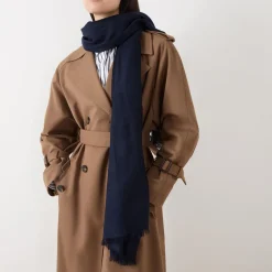 New Frayed Logo Scarf Women Scarves