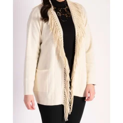 Hot Fringed Open-Front Cardigan Women Sweaters & Cardigans