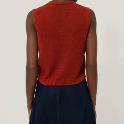 Discount Front Button Linen Top Women Sweaters & Cardigans