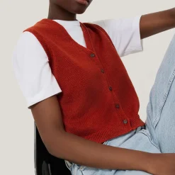 Discount Front Button Linen Top Women Sweaters & Cardigans