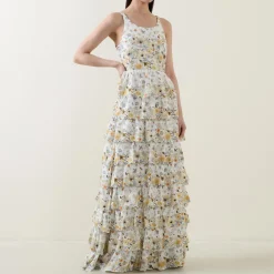 Best Fruma Silk Floral Tiered Dress Women Dresses|Mother Of The Bride
