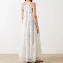 Online Fuenta Lace Tiered Flared Dress Women Dresses