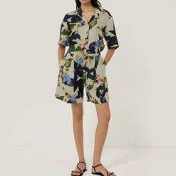 Sale Future Botanic Linen Shorts Women Trousers & Shorts