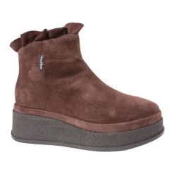 Outlet G1307 Frill-Trim Suede Boots Women Boots