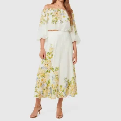 Discount Gardenia Printed Skirt Women Skirts