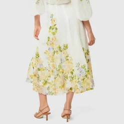 Discount Gardenia Printed Skirt Women Skirts