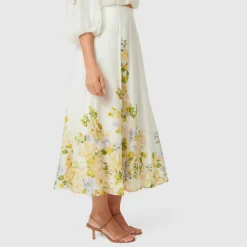 Discount Gardenia Printed Skirt Women Skirts