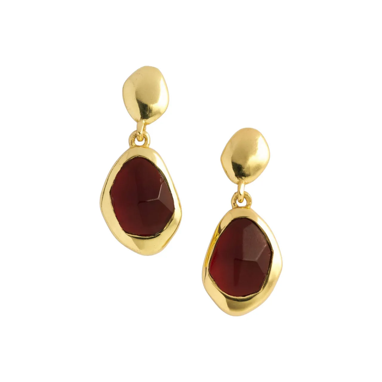 Clearance Garnet Stepping Stone Drop Earrings Women Earrings