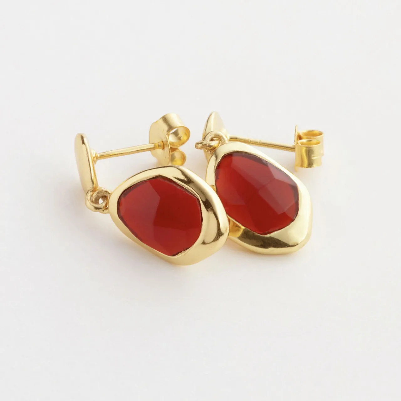 Clearance Garnet Stepping Stone Drop Earrings Women Earrings