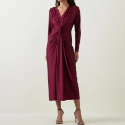 New Gathered Draped Fitted Dress Women Dresses|Occasion Dressing