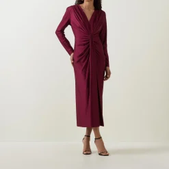 New Gathered Draped Fitted Dress Women Dresses|Occasion Dressing