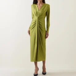 Best Gathered Draped Fitted Dress Women Dresses|Mother Of The Bride