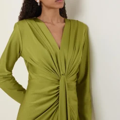 Best Gathered Draped Fitted Dress Women Dresses|Mother Of The Bride