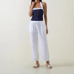 Gauze Ankle Graze Trousers Women Swimwear & Beachwear