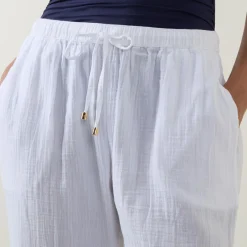 Gauze Ankle Graze Trousers Women Swimwear & Beachwear