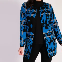Clearance Geometric Animal Knit Cardigan Women Sweaters & Cardigans