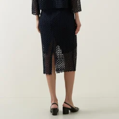 Geometric High-Waist Pencil Skirt Women Skirts