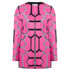 Discount Geometric Open Front Jacket Women Coats & Jackets