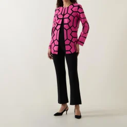 Discount Geometric Open Front Jacket Women Coats & Jackets