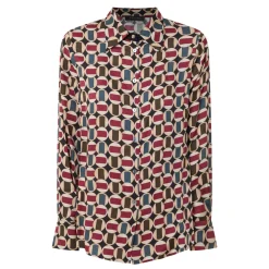 Best Geometric Print Blouse Women Tops