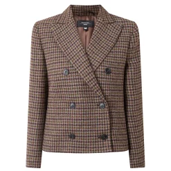 Clearance Gerusia Double-Breasted Check Blazer Women Coats & Jackets
