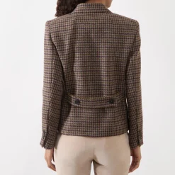 Clearance Gerusia Double-Breasted Check Blazer Women Coats & Jackets