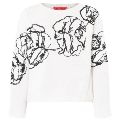 Clearance Ghiaia Flower Cropped Sweater Women Sweaters & Cardigans