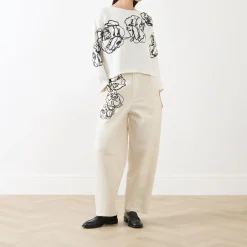 Clearance Ghiaia Flower Cropped Sweater Women Sweaters & Cardigans
