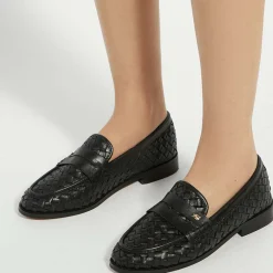 Discount Ginello Woven Penny Loafers Women Loafers