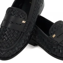 Discount Ginello Woven Penny Loafers Women Loafers