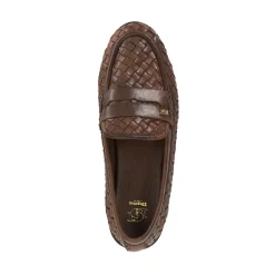 Outlet Ginello Woven Penny Loafers Women Flats