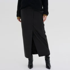 Gitta Mid-Rise Leather Wrap Skirt Women Skirts