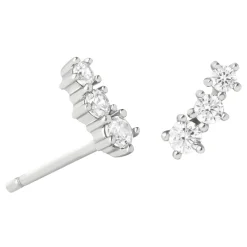 Sale Glimmer Rhodium-Plated Crystal Studs Women Earrings