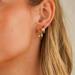 Sale Golden Barrel Huggie Earrings Women Earrings|Occasion Dressing