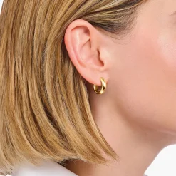 Sale Gold-Plated Chunky Hoops Women Earrings