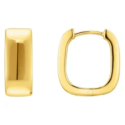New Gold-Plated Square Hoop Earrings Women Earrings