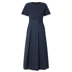 Best Gommoso Belted Pleated Dress Women Dresses