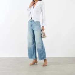 Best Good Skate Wide Cropped Jeans Women Denim