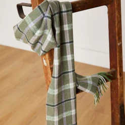 Best Green and Mink Lambswool Scarf Women Scarves