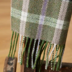 Best Green and Mink Lambswool Scarf Women Scarves