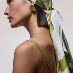 Hot Green Jasper Disc Earring Women Earrings